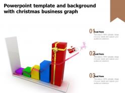 Powerpoint template and background with christmas business graph
