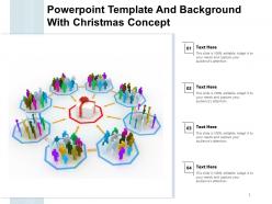 Powerpoint template and background with christmas concept