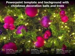 Powerpoint template and background with christmas decoration balls