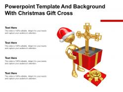 Powerpoint template and background with christmas gift cross