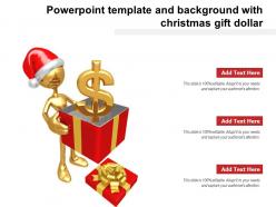 Powerpoint template and background with christmas gift dollar