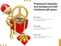 Powerpoint template and background with christmas gift peace