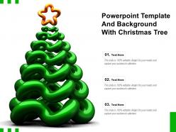 Powerpoint template and background with christmas tree