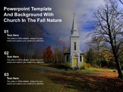 Powerpoint template and background with church in the fall nature