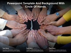 Powerpoint template and background with circle of hands