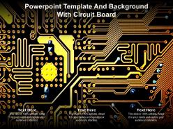 Powerpoint template and background with circuit board