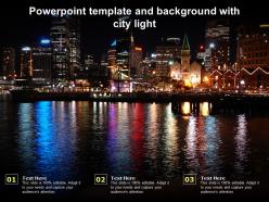 Powerpoint template and background with city light