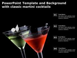 Powerpoint Template And Background With Classic Martini Cocktails