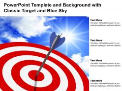 Powerpoint Template And Background With Classic Target And Blue Sky