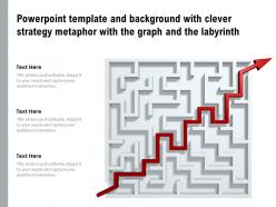 Powerpoint template and background with clever strategy metaphor with the graph and the labyrinth