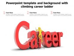 Powerpoint template and background with climbing career ladder