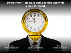 Powerpoint template and background with clock for head