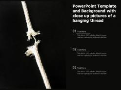 Powerpoint template and background with close up pictures of a hanging thread