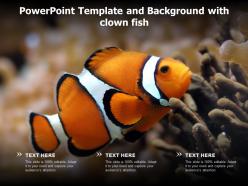 Powerpoint template and background with clown fish