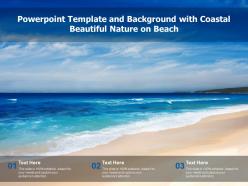 Powerpoint template and background with coastal beautiful nature on beach