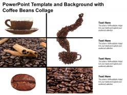 Powerpoint template and background with coffee beans collage