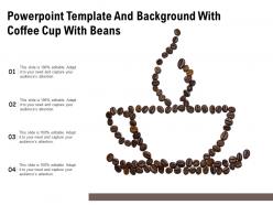 Powerpoint template and background with coffee cup with beans
