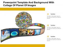 Powerpoint template and background with collage of planet of images