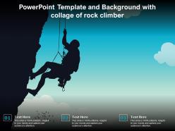 Powerpoint Template And Background With Collage Of Rock Climber