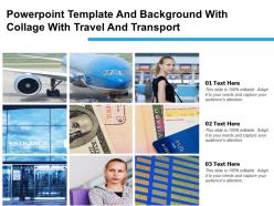 Powerpoint Template And Background With Collage With Travel And Transport