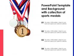 Powerpoint template and background with collection of sports medals