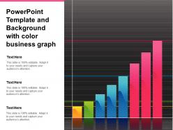 Powerpoint template and background with color business graph