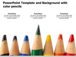 Powerpoint template and background with color pencils