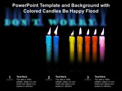 Powerpoint Template And Background With Colored Candles Be Happy Flood