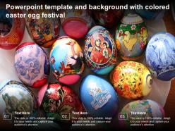 Powerpoint Template And Background With Colored Easter Egg Festival