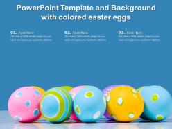 Powerpoint template and background with colored easter eggs