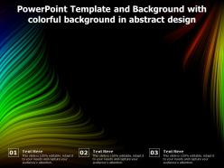 Powerpoint template and background with colorful background in abstract design