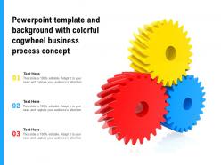 Powerpoint template and background with colorful cogwheel business process concept