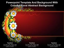 Powerpoint template and background with colorful floral abstract background