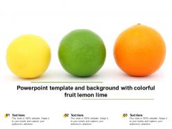 Powerpoint template and background with colorful fruit lemon lime