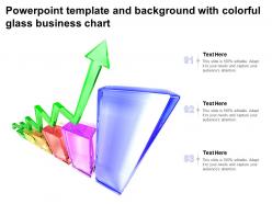 Powerpoint template and background with colorful glass business chart