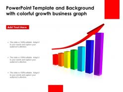 Powerpoint template and background with colorful growth business graph