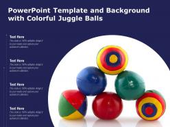 Powerpoint template and background with colorful juggle balls