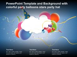 Powerpoint Template And Background With Colorful Party Balloons Stars Party Hat