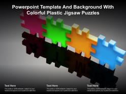 Powerpoint template and background with colorful plastic jigsaw puzzles