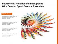 Powerpoint template and background with colorful spiral fractals resemble