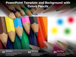 Powerpoint template and background with colors pencils