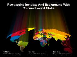 Powerpoint template and background with coloured world globe
