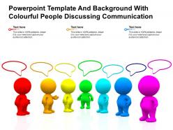 Powerpoint template and background with colourful people discussing communication