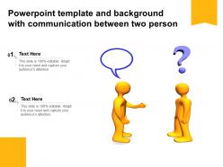 Powerpoint template and background with communication between two person