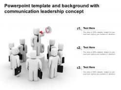 Powerpoint template and background with communication leadership concept