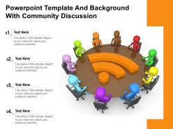 Powerpoint template and background with community discussion