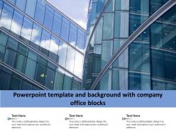 Powerpoint template and background with company office blocks