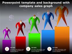 Powerpoint template and background with company sales graph