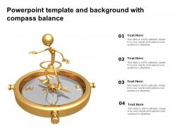 Powerpoint template and background with compass balance
