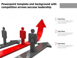 Powerpoint template and background with competition arrows success leadership